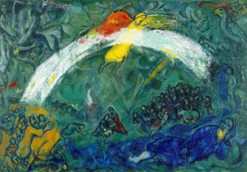 Marc Chagall Painting - Noé y el arco iris contemporáneo Marc Chagall